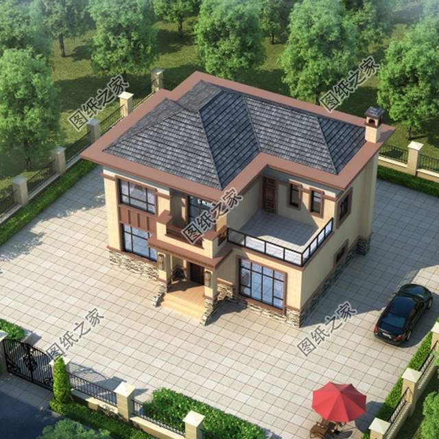 帶堂屋設計的二層別墅，宅基地這么寶貴，還不快快入手