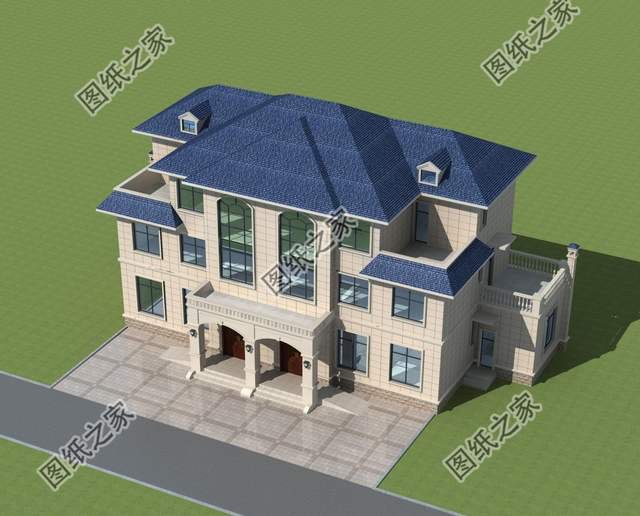 兄弟三層雙拼別墅，快叫上自家兄弟一起蓋別墅吧