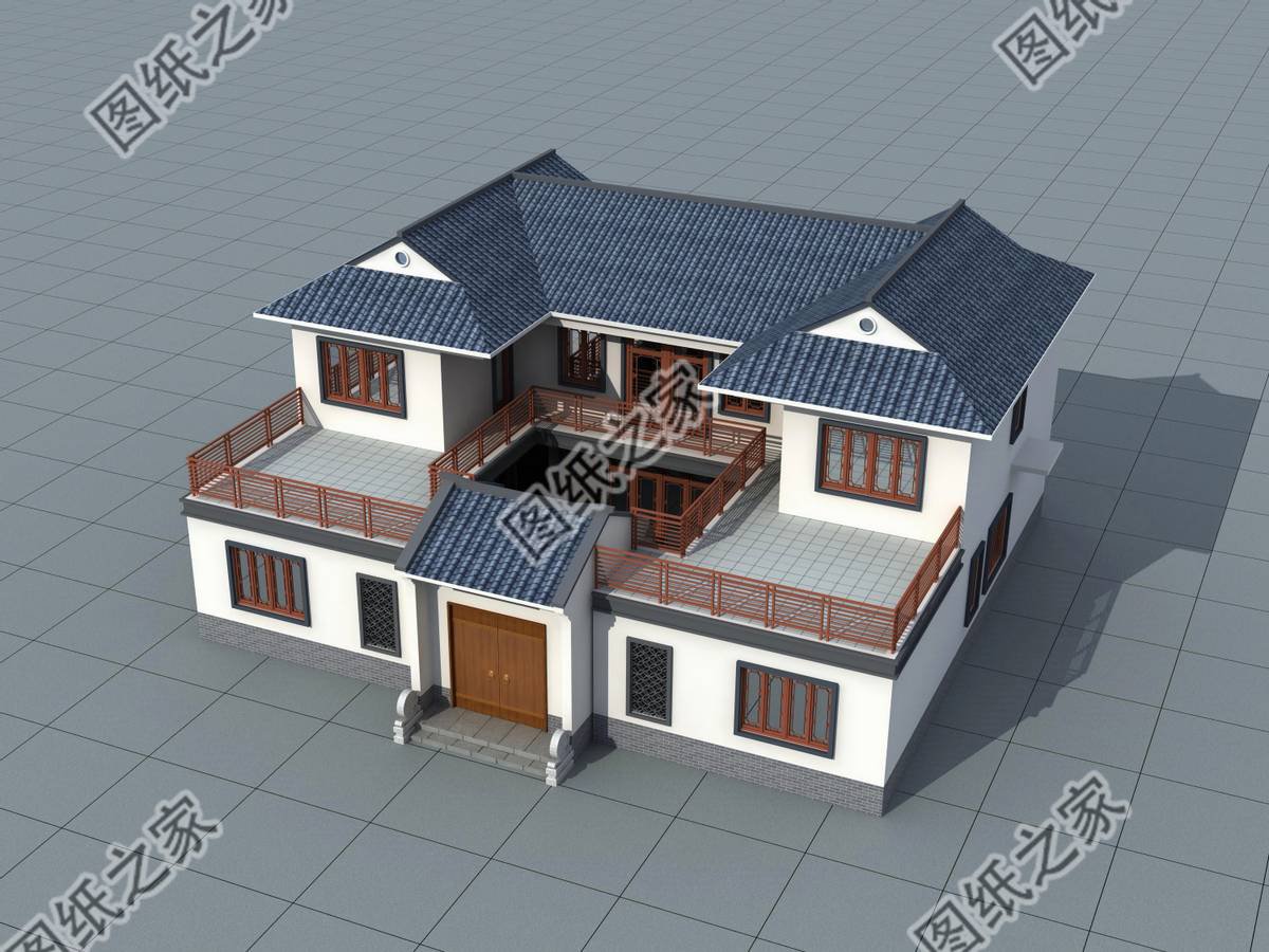 鄉村小型四合院設計圖，家的味道我知道