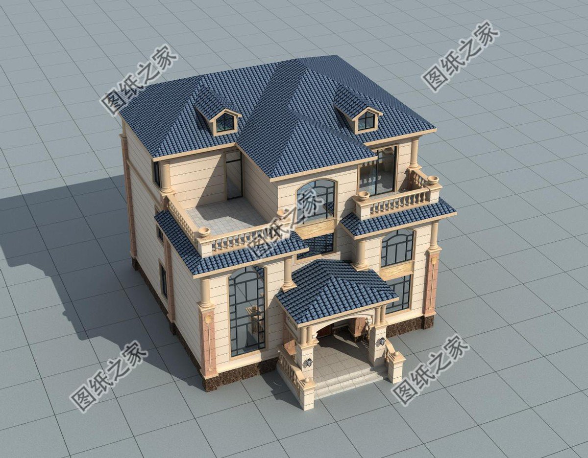 三層歐式別墅，富麗堂皇，建于鄉村，絕對是最吸引人眼球的一座