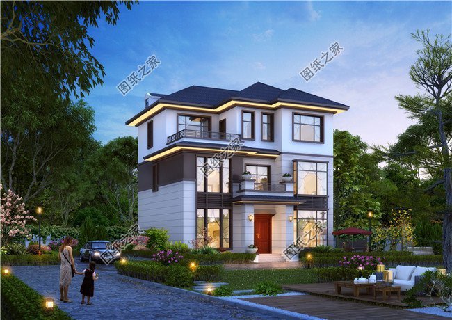 現代風三層別墅，住宅氣場格高意遠，略帶小資情調