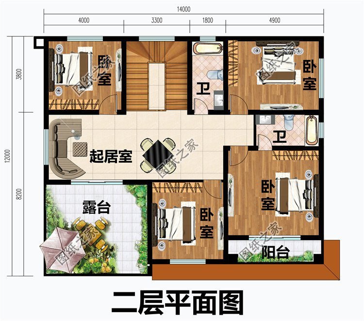 二層自建房，帶堂屋設計圖紙，隨意布置布局，體驗舒適生活