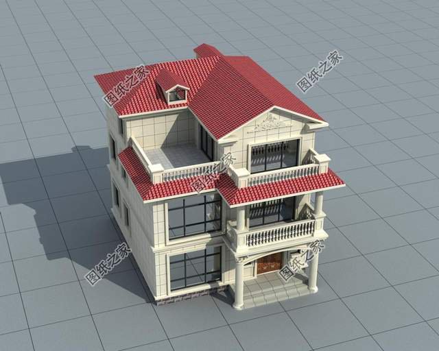 別墅帶書房設計圖，崇尚生活，書香空間