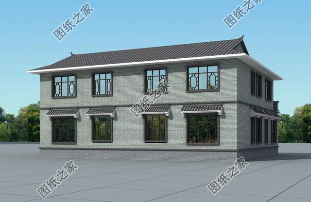 中式合院別墅設計圖，看園中花開花落，感嘆時光如梭