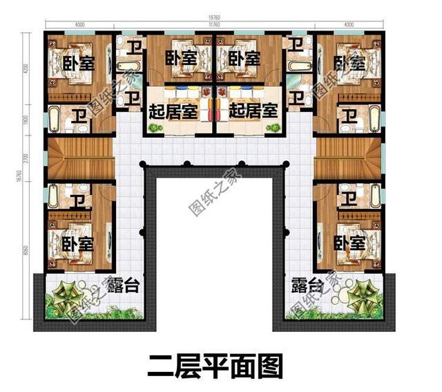 中式合院別墅設計圖，看園中花開花落，感嘆時光如梭