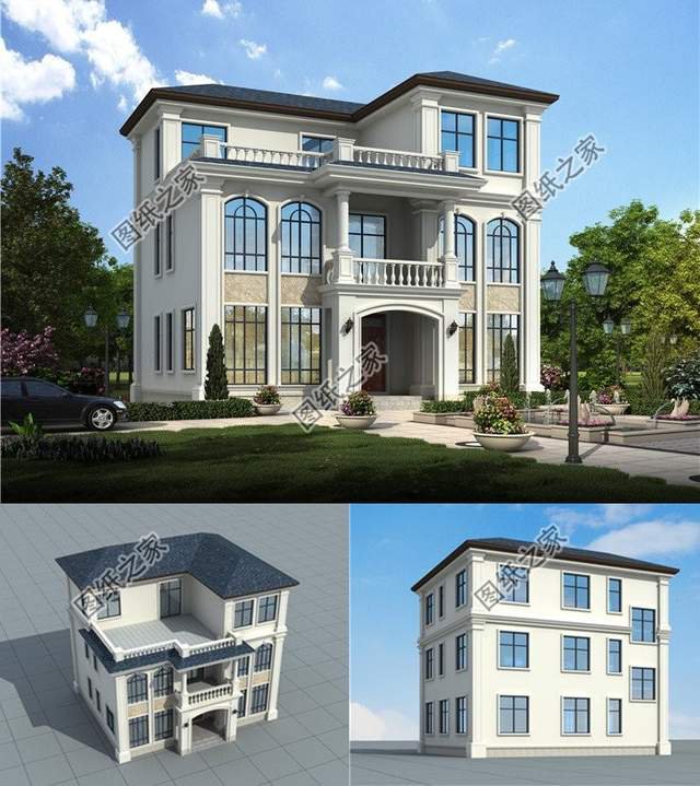 三層歐式住宅設(shè)計(jì)圖，藝術(shù)家園，享受自然