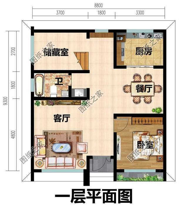 小戶型三層別墅設計圖，顏值高，布局合理