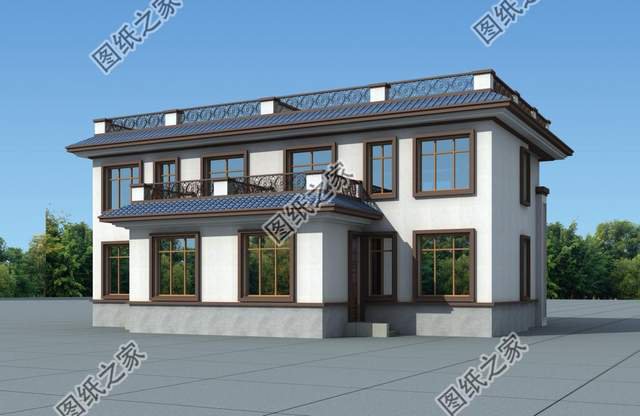 二層雙拼自建房設(shè)計圖紙，溫馨家園，靜謐舒適