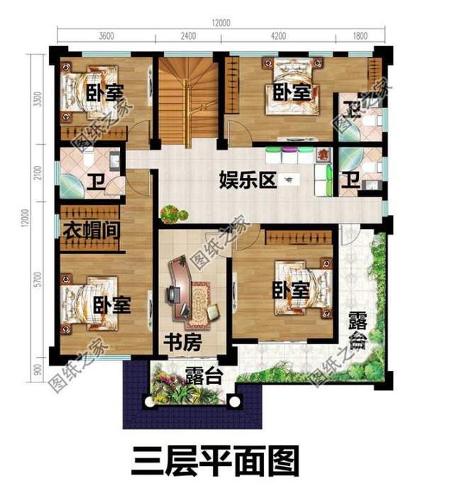 四層獨棟別墅設計圖紙，舒適與奢華，余生都讓他人羨慕吧