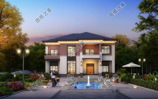 新中式二層自建房設計圖，尋一處佳園，過上全村人都羨慕的生活