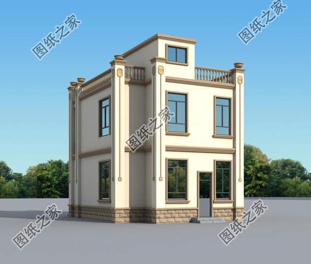 小戶型別墅設(shè)計圖，兩間房型功能齊全，非常實用