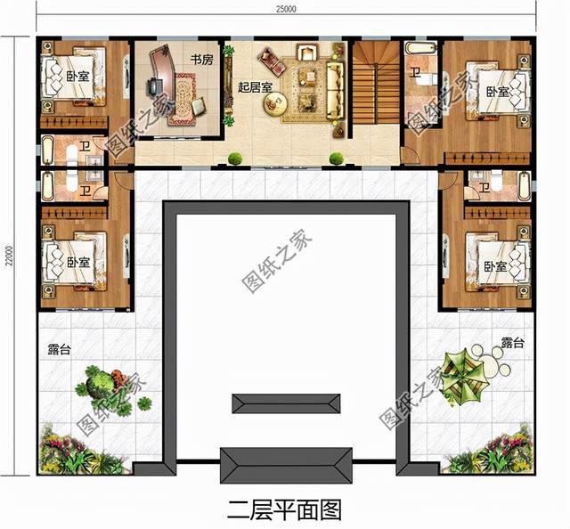 中式合院設計，高低有序，層次分明享受鄉村純樸生活