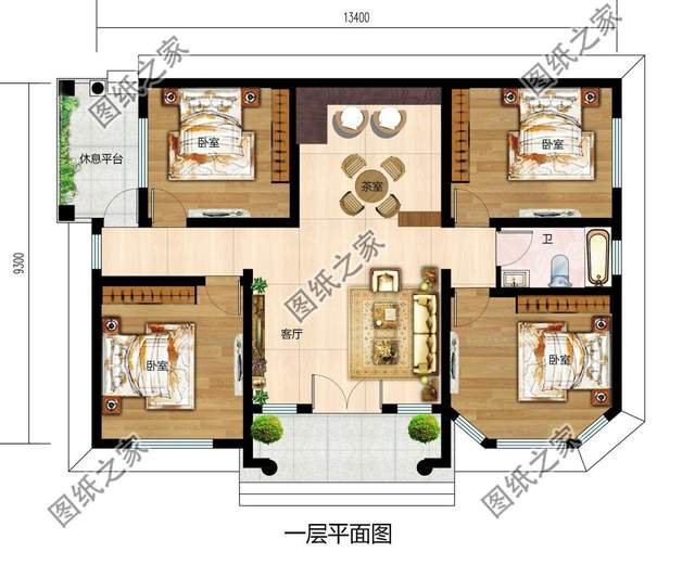 鄉村一層養老房，麻雀雖小五臟俱全