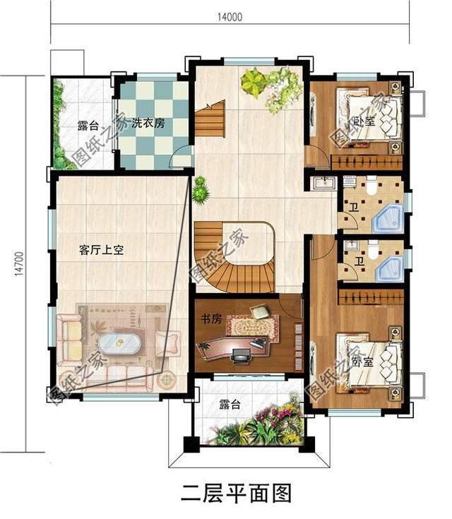 新中式三層自建房圖紙，不過時的設計，在老家建一棟揚名百年