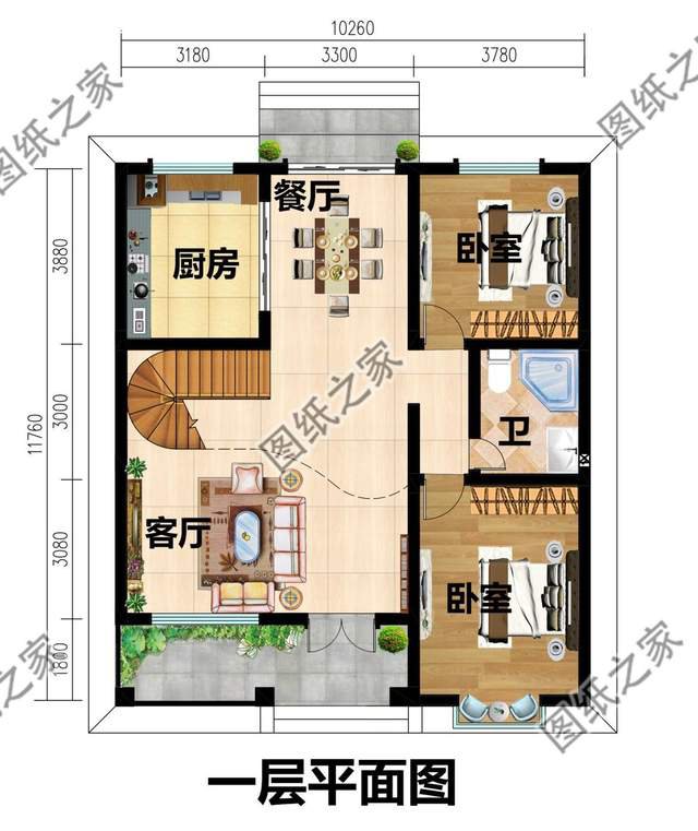 鄉村一層半設計圖，農村原汁生活，大家風范