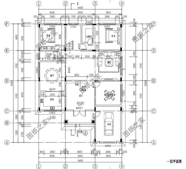 鄉村自建房車庫設計，簡潔美觀，給人以親切感