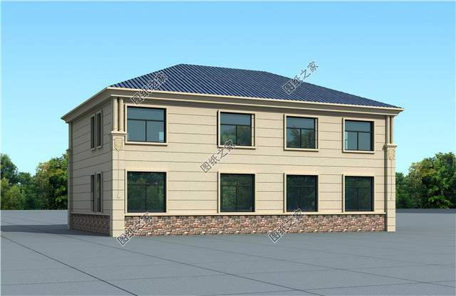 對稱性歐式二層別墅，這房子可真有氣勢，簡直是個小宮殿