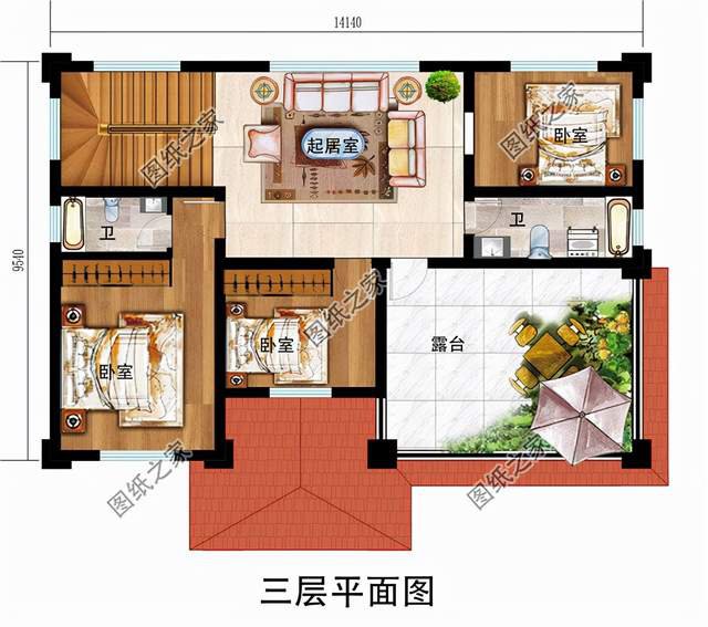 30w左右歐式三層別墅，一個幸福的家庭需要一套好房子襯托