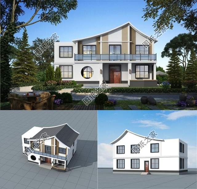 農(nóng)村二層大面積別墅，設計個性獨特，彰顯別樣的美感