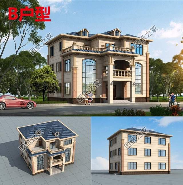 鄉(xiāng)村別墅設(shè)計(jì)圖，超豪華的三層別墅，讓家人的生活越來越舒適