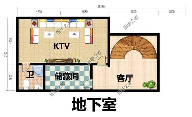 別墅帶地下室設計圖，鄉下建房不比城市差，回鄉建房選它