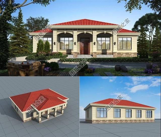 大戶型一層自建房，回老家給父母蓋的養(yǎng)老房，蓋哪套都不虧