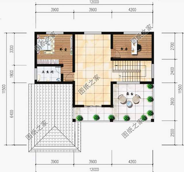 鄉村二層小洋樓設計，造型方正，層次多變，外觀豪華大氣