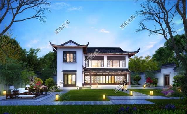 仿古別墅設計，震撼感撲面而來，顛覆您對農村自建房的認知