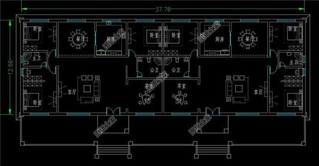 便宜雙拼別墅設(shè)計，造價實惠，起居互不打擾