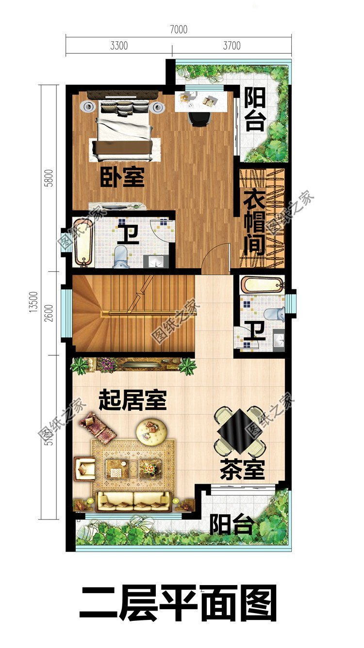 迷你四層別墅設計，平屋頂設計造價低，每一層功能齊全