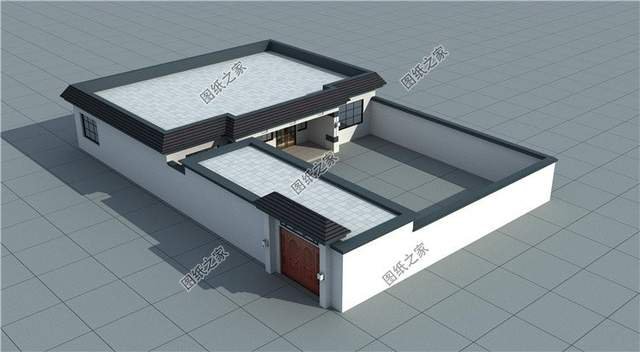 一層現代別墅，L型戶型，突出現代風格特點，時尚前衛