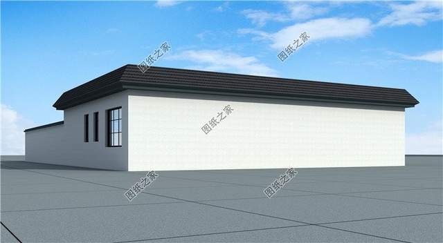 一層現代別墅，L型戶型，突出現代風格特點，時尚前衛