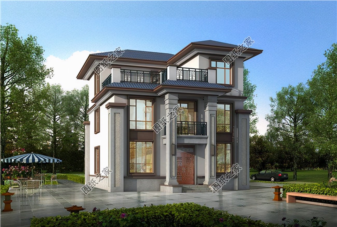 中式三層別墅，彌漫中式古韻，建好更為震撼