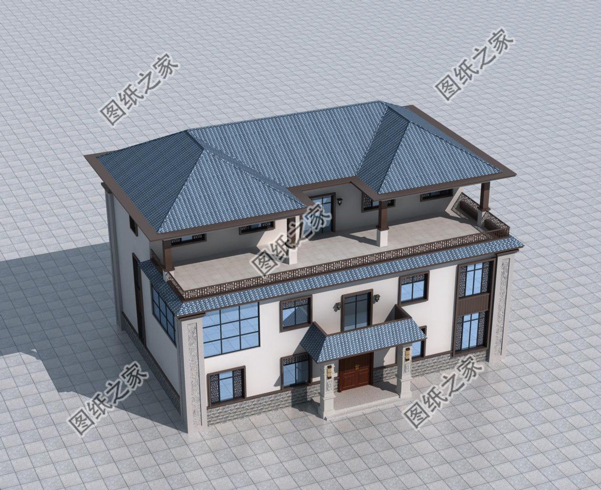 中式三層別墅，彌漫中式古韻，建好更為震撼