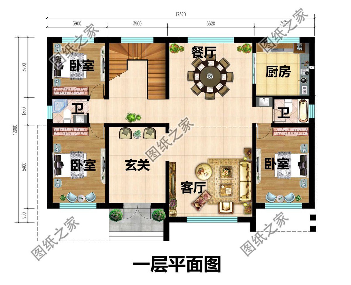 二層現代平屋頂別墅設計，大面積的露臺，居住會更舒適一些