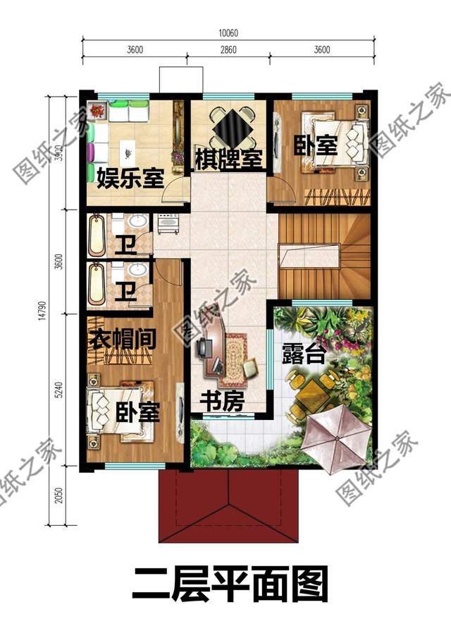 三開間二層別墅設計，時尚秀麗，大方舒適