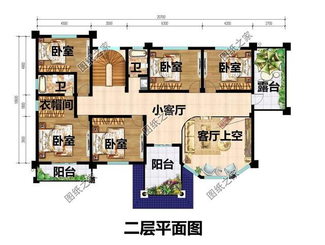 農村二層自建房設計，鍋爐房加旋轉樓梯，實用美觀兩全