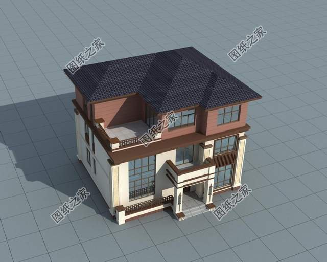 農村簡約三層房子設計圖，室內挑空設計盡顯奢華，空間感超強