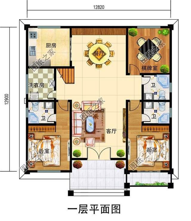 三層住宅設(shè)計圖，適合南北方新農(nóng)村自建，穩(wěn)重大氣