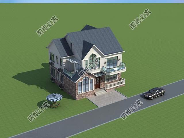 帶悶頂二層別墅設計，層次感十足，細節滿滿