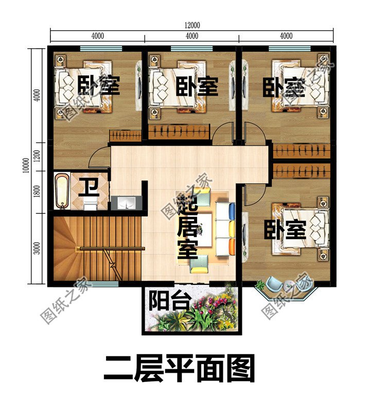 12x10三層別墅設計圖