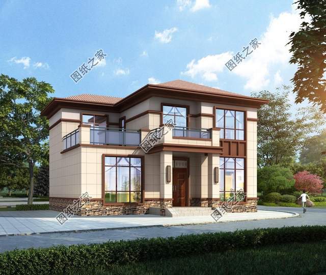 簡約三開間二層別墅，二樓小露臺，閑坐聊天好不愜意