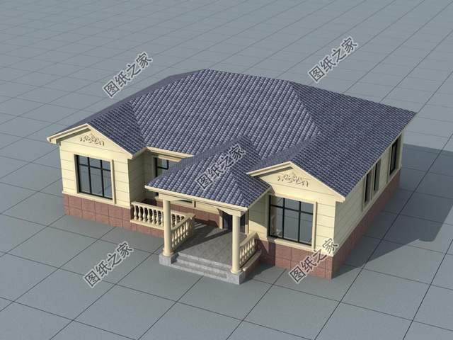 農(nóng)村一層舒適自建房屋，具有鄉(xiāng)村風(fēng)情的精致別墅，遠(yuǎn)離了都市塵囂