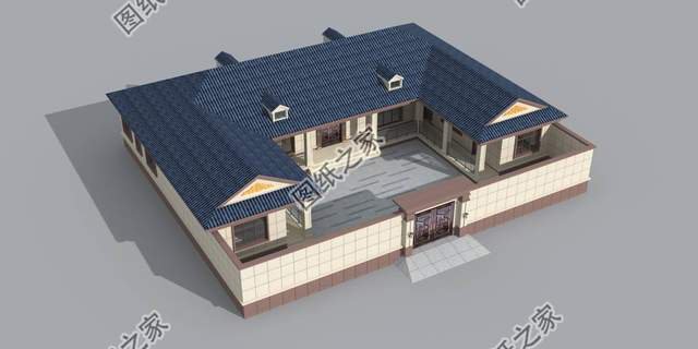 大戶型一層別墅帶庭院設計，他鄉縱有當頭月，不及家鄉一盞燈