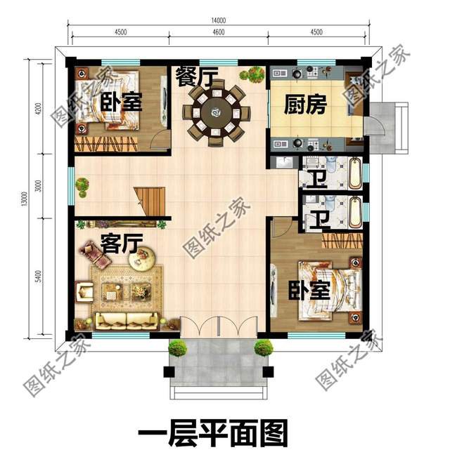 二層農村自建房，白潔如畫，仿佛一棟小宮殿