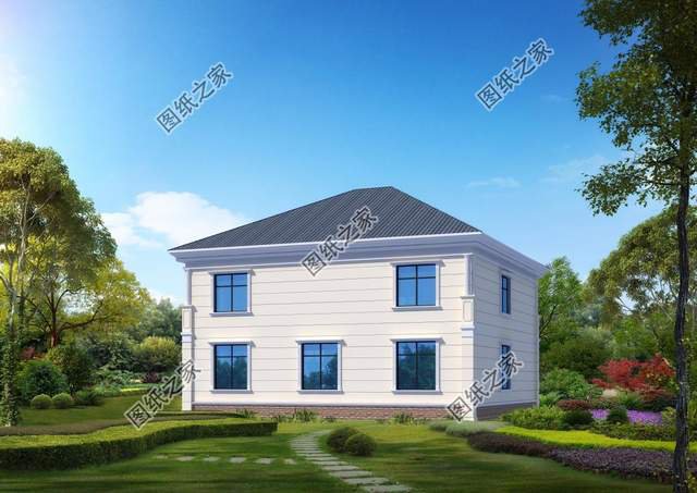 二層農村自建房，白潔如畫，仿佛一棟小宮殿