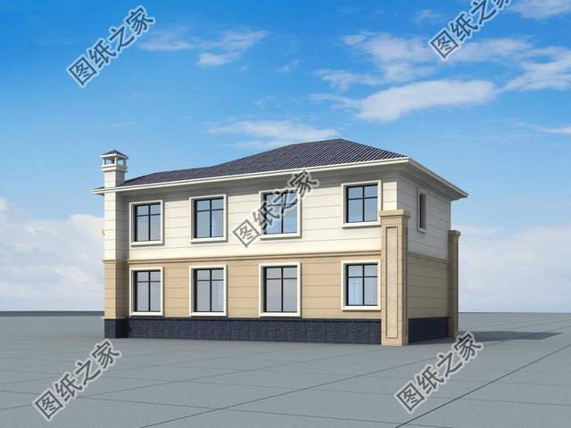 二層帶堂屋別墅設計圖，擺脫平凡無聊的生活，向往簡單自然的空間