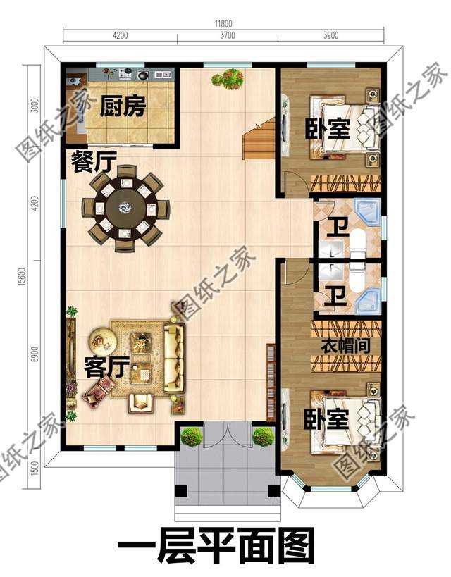 進深15米二層農村自建房，不規則的外觀設計，看著充滿層次感