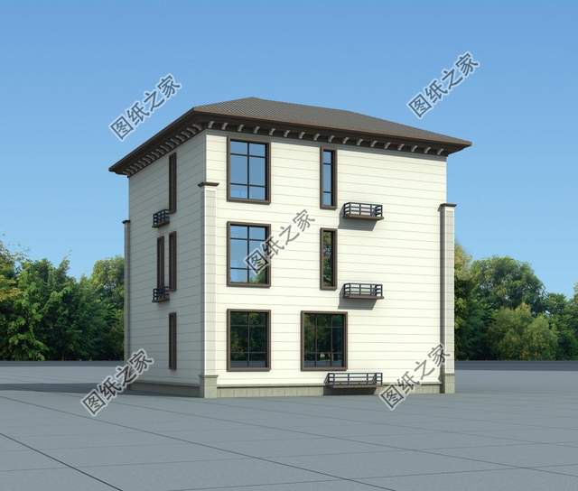 三層農村自建房帶地下室設計，戶型更為通透，顯得空間寬敞大氣