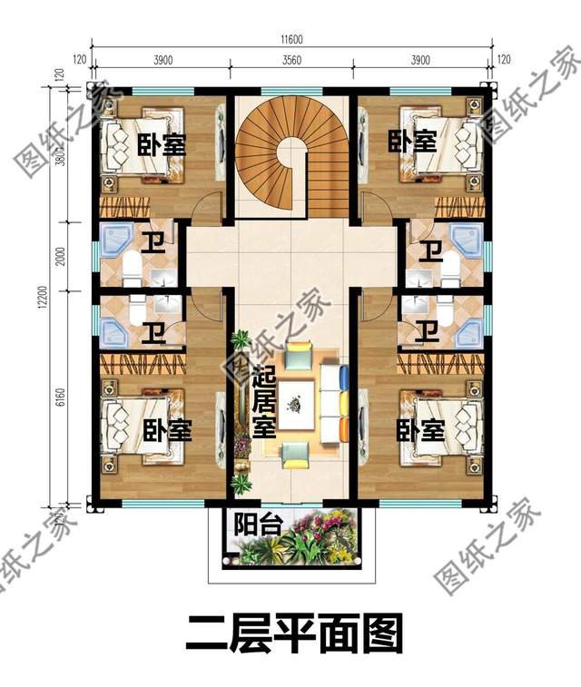 農(nóng)村歐式雙層自建房，帶有傳統(tǒng)歐式元素，適合喜愛歐式建筑的自建